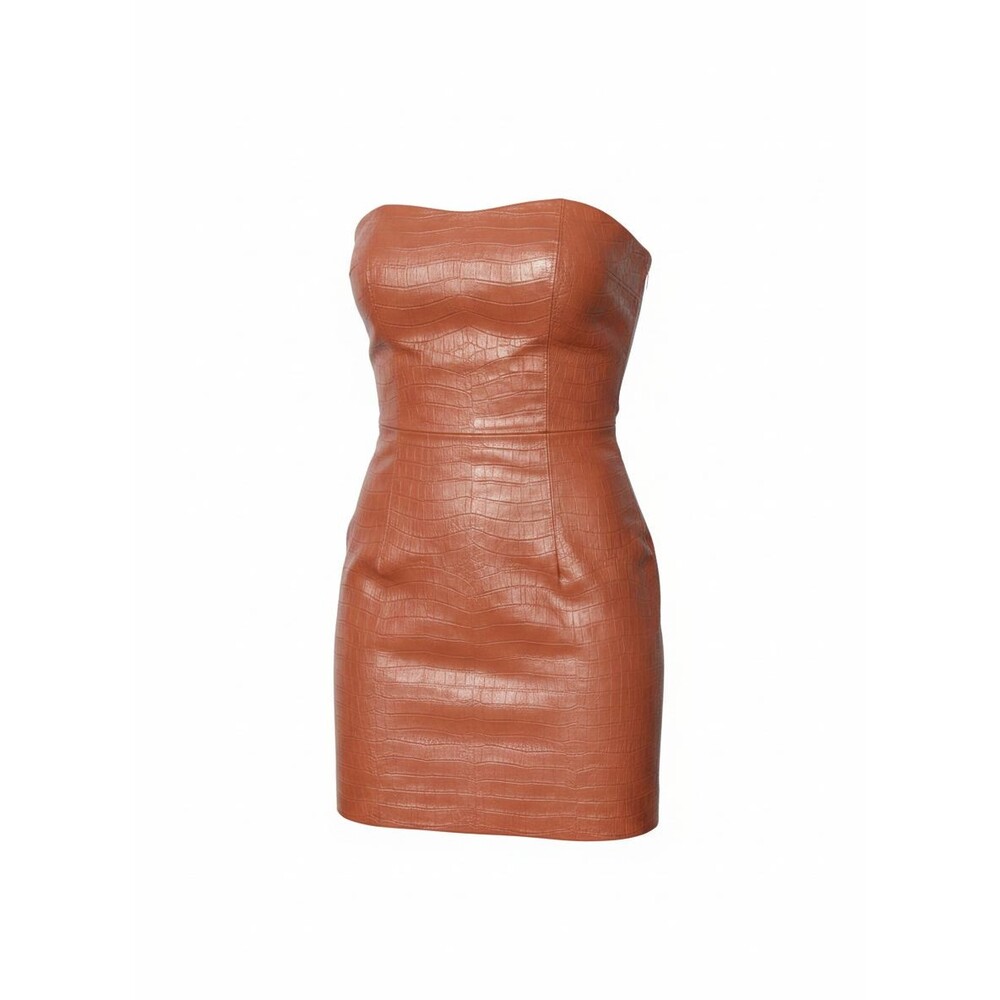 8 by YOOX Women's Brown Strapless Mini Dress Size 38 NWT